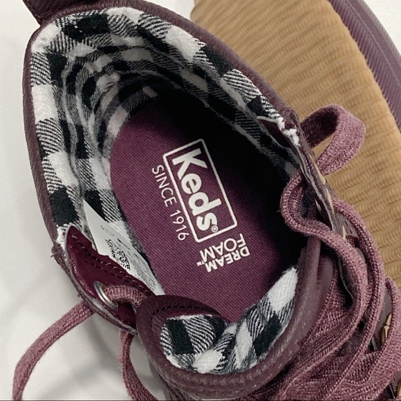 Keds Scout Burgundy Matte Twill Water Resistant Lace Up Boots Size 7.5 - Picture 12 of 16